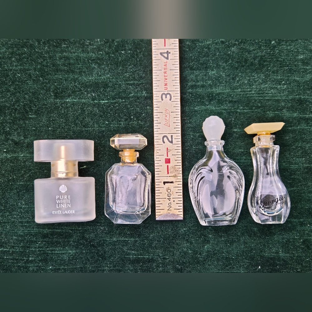 Eight Elegant Glass Perfume Bottle Collection Mini Vintage Bottles Miniatures - Picture 8 of 14